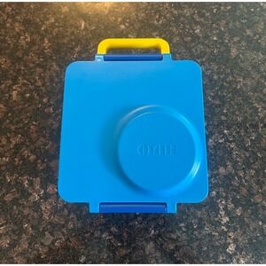 Omie Bento Box Lunch Box Blue & Yellow Insulated Excellent Condition